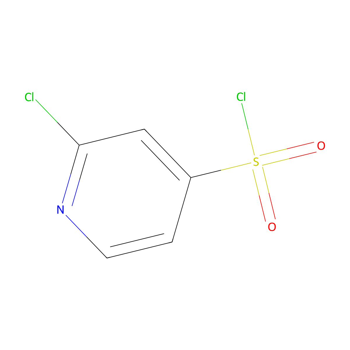 2-Chloropyridine-4-sulfonyl chloride molecular structure, CAS 1000933-25-4