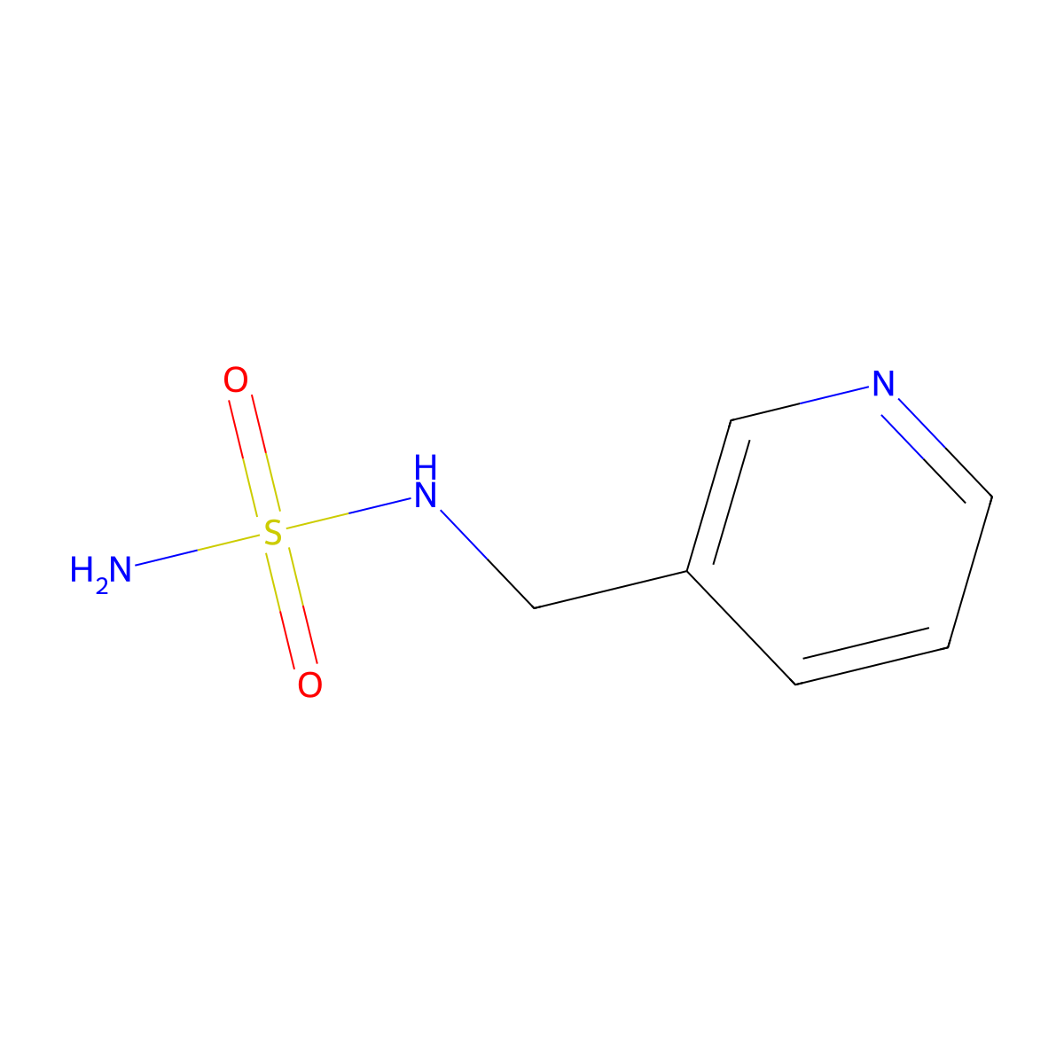 N-(pyridin-3-ylmethyl)sulfamide molecular structure, CAS 1000933-31-2