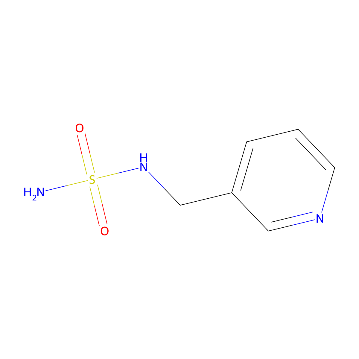 N-(pyridin-3-ylmethyl)sulfamide molecular structure, CAS 1000933-31-2
