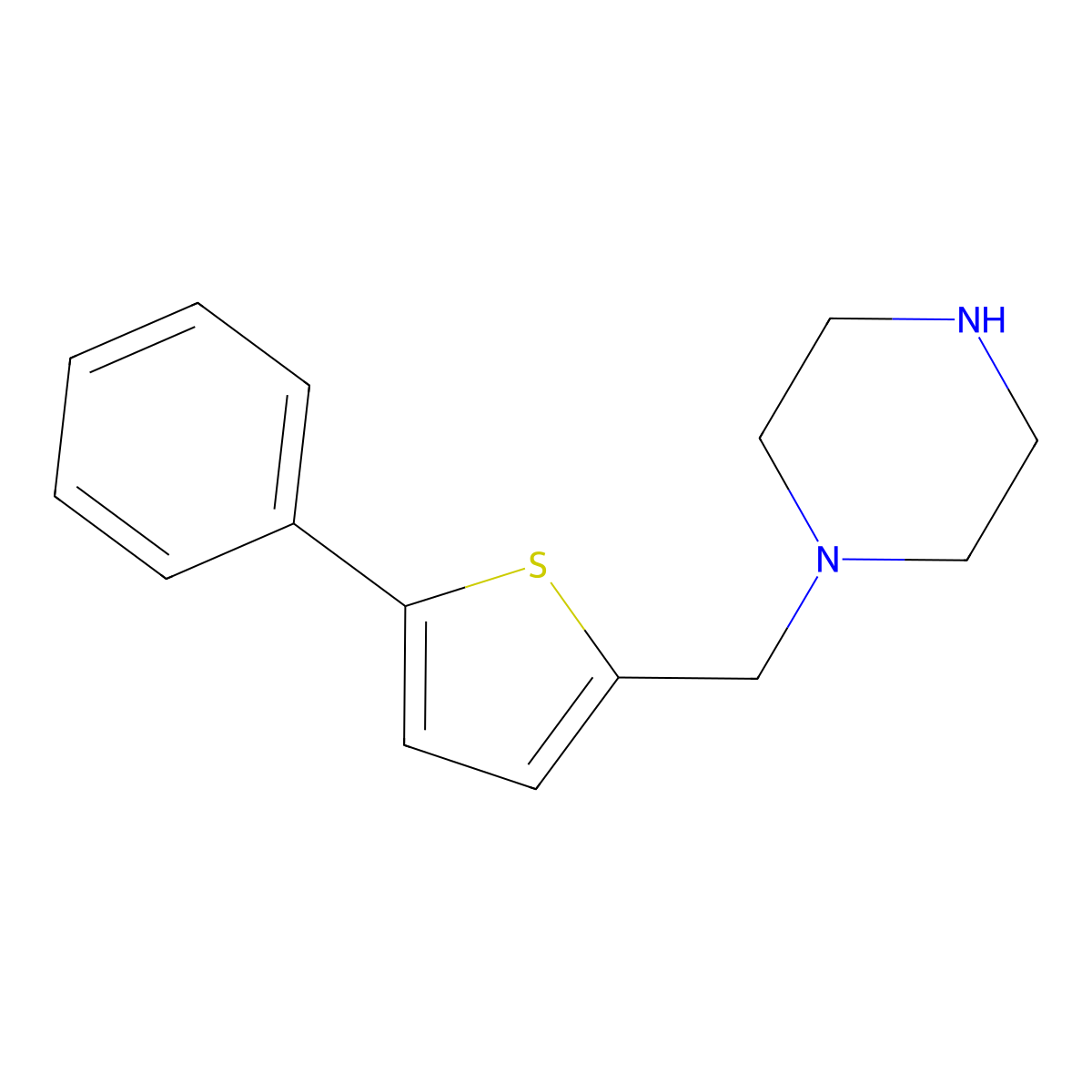1-[(5-Phenylthiophen-2-yl)methyl]piperazine molecular structure, CAS 1000933-43-6