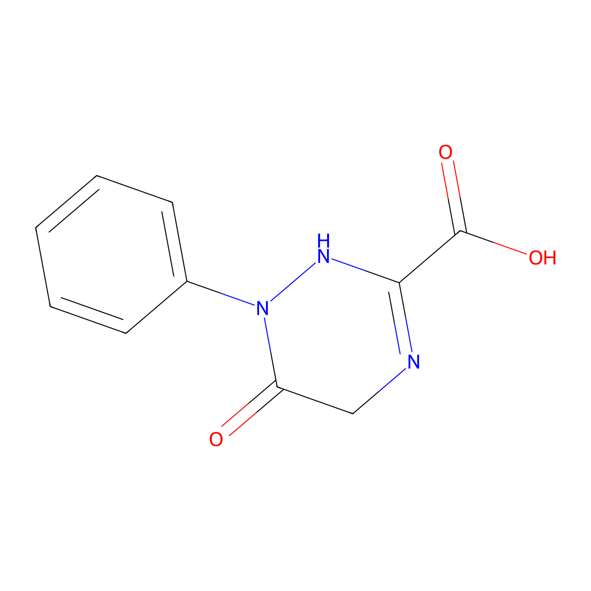6-Oxo-1-phenyl-1,4,5,6-tetrahydro-1,2,4-triazine-3-carboxylic acid molecular structure, CAS 1000933-58-3