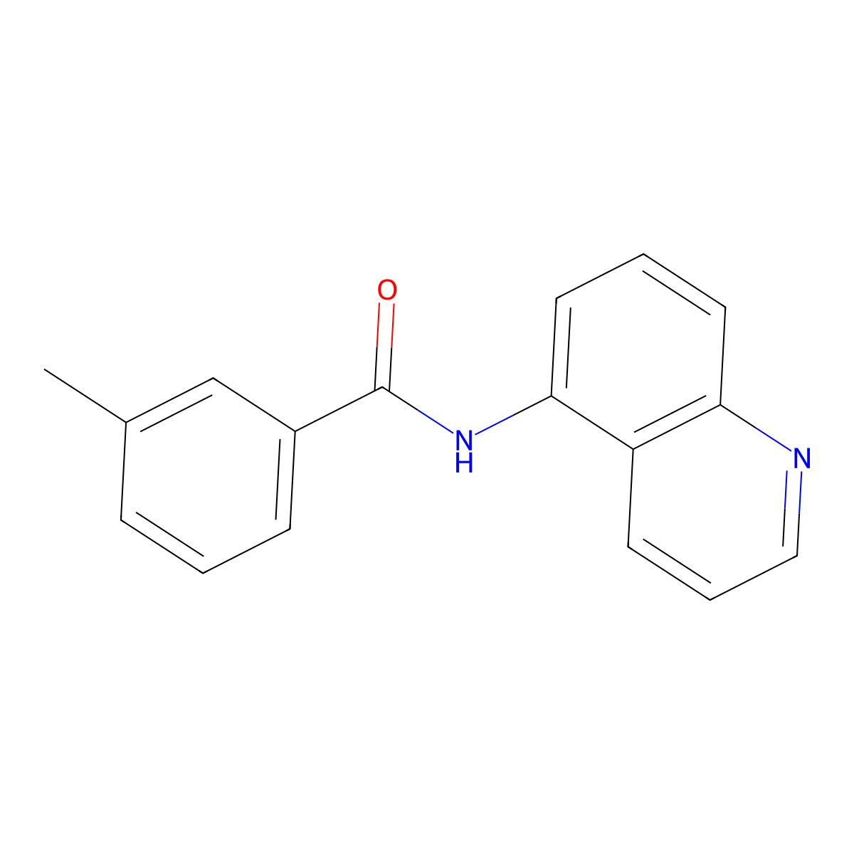 3-methyl-N-quinolin-5-ylbenzamide molecular structure, CAS 1000940-27-1