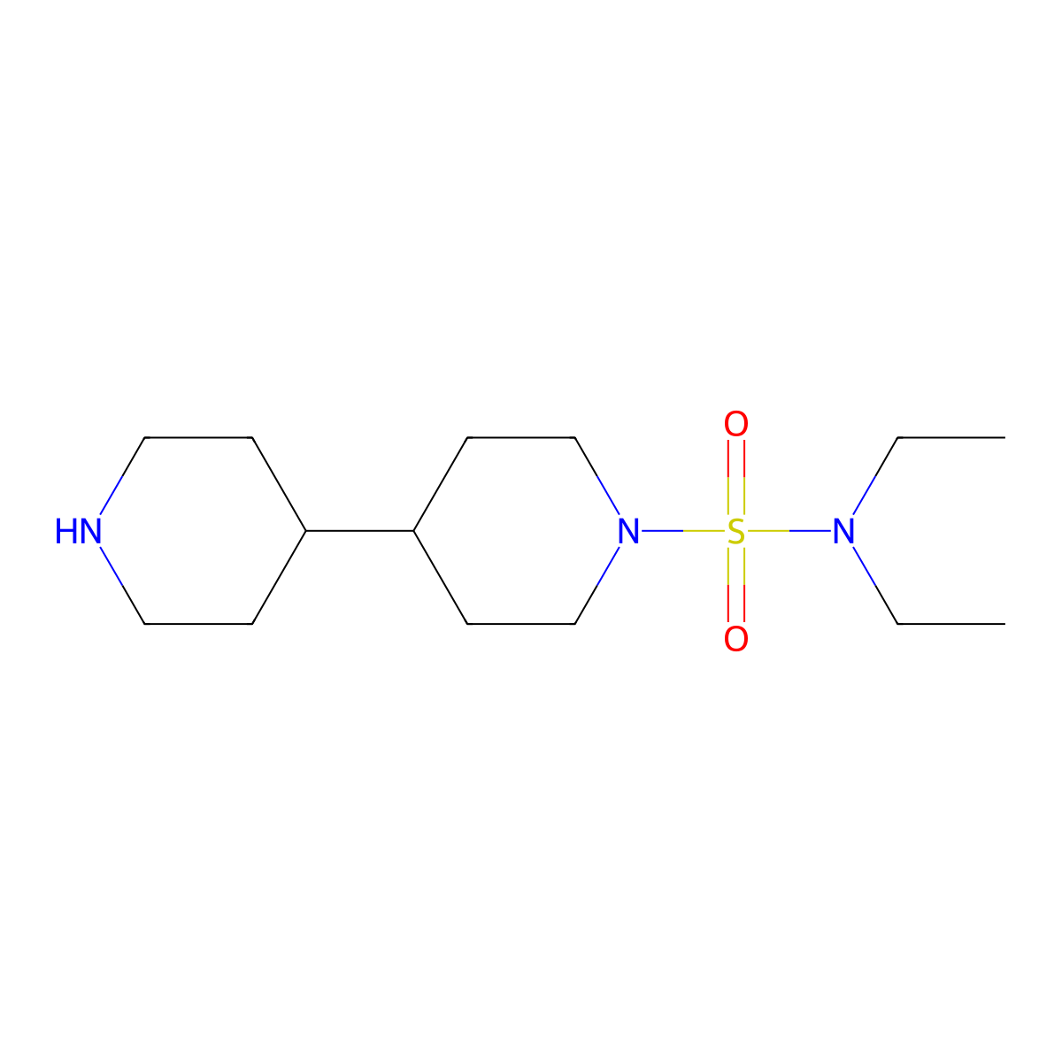 N,N-diethyl-4,4'-bipiperidine-1-sulfonamide molecular structure, CAS 1000941-37-6