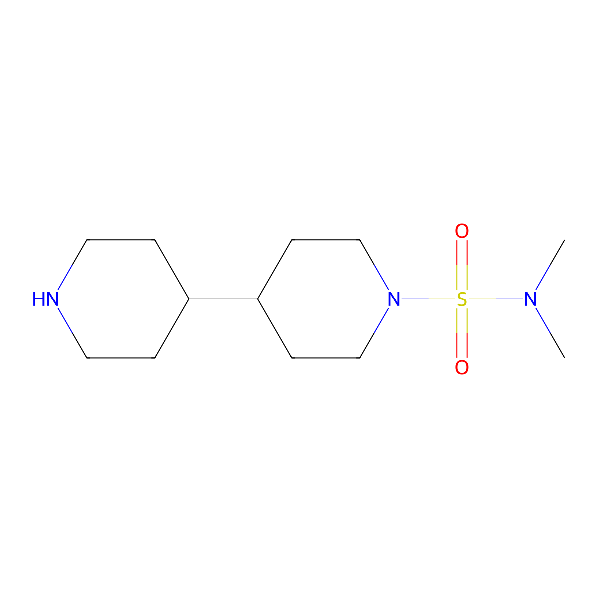 N,N-dimethyl-4,4'-bipiperidine-1-sulfonamide molecular structure, CAS 1000958-59-7