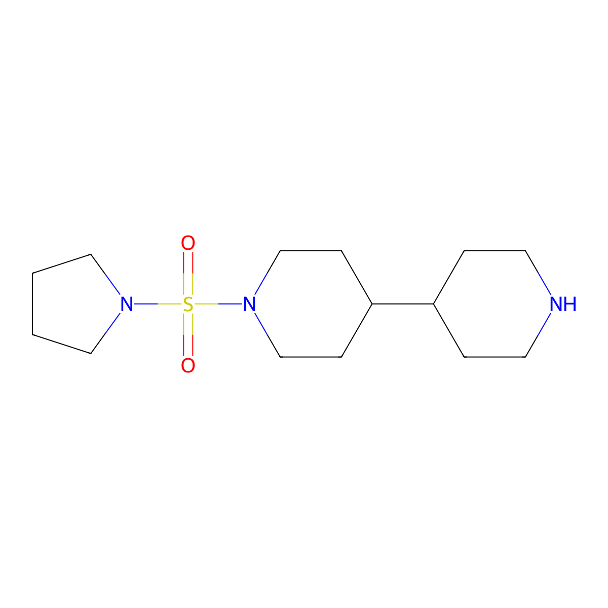 1-(Pyrrolidin-1-ylsulfonyl)-4,4'-bipiperidine molecular structure, CAS 1000958-63-3