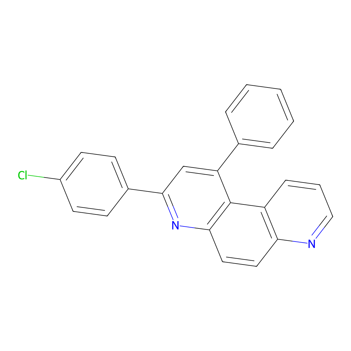 3-(4-Chlorophenyl)-1-phenyl-4,7-phenanthroline molecular structure, CAS 100097-79-8