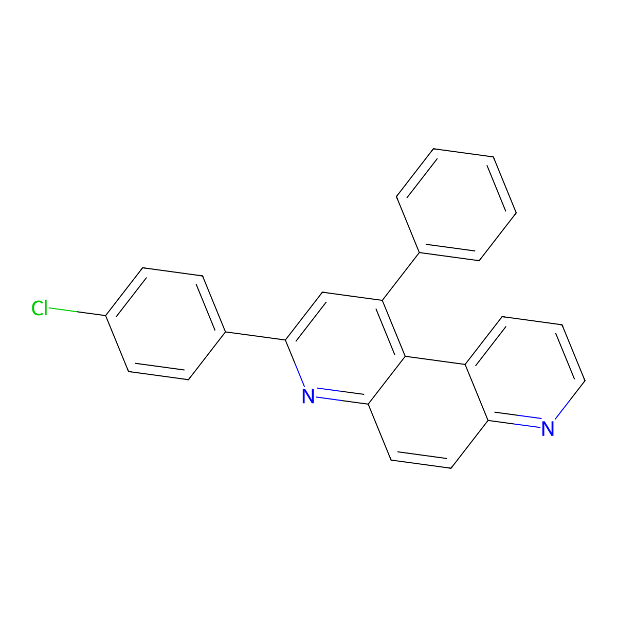 3-(4-Chlorophenyl)-1-phenyl-4,7-phenanthroline molecular structure, CAS 100097-79-8