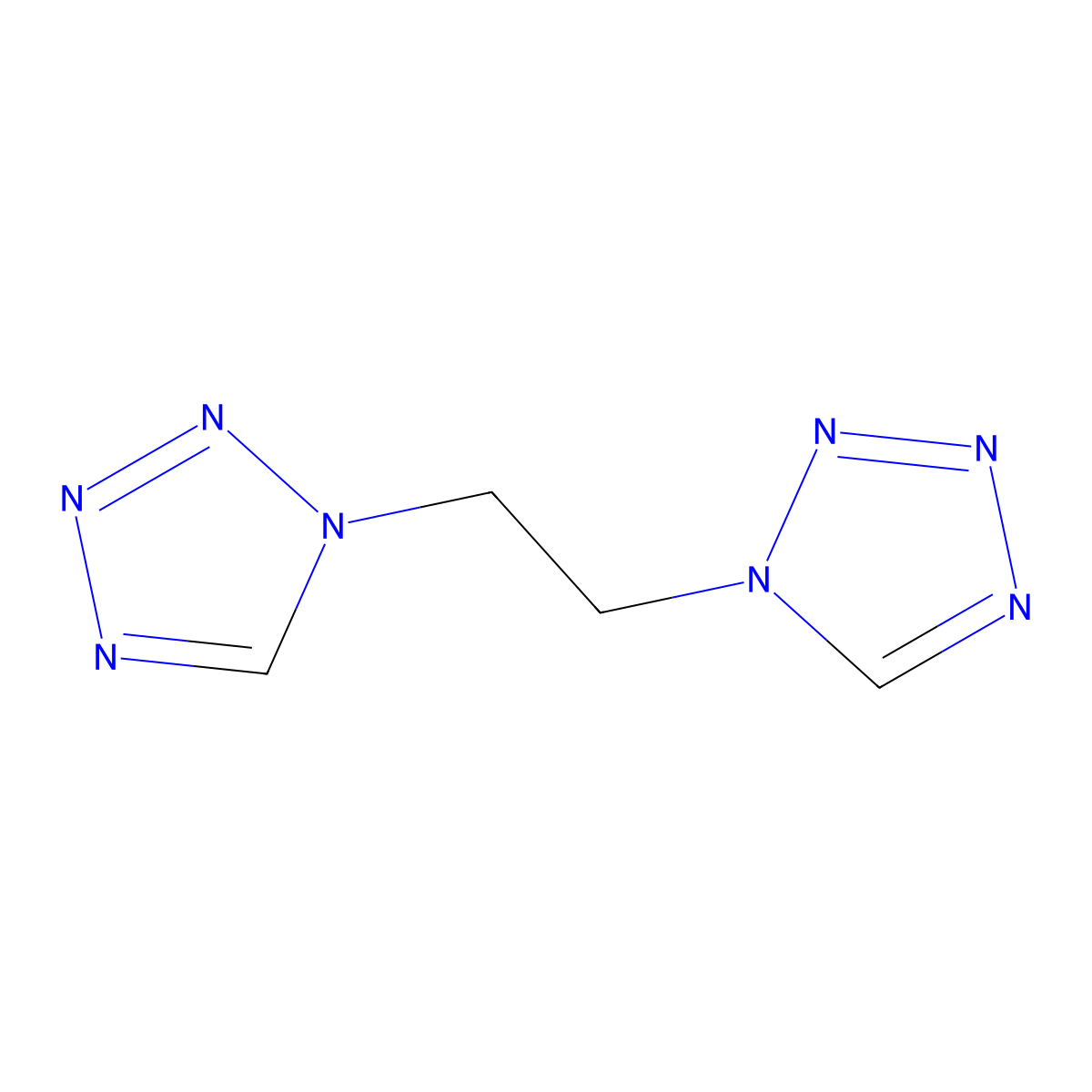 1,2-Di(1H-tetrazol-1-yl)ethane molecular structure, CAS 100098-19-9