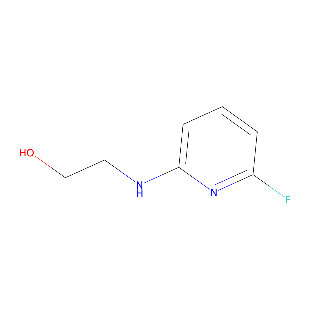 2-(6-Fluoro-pyridin-2-ylamino)-ethanol molecular structure, CAS 1000981-41-8