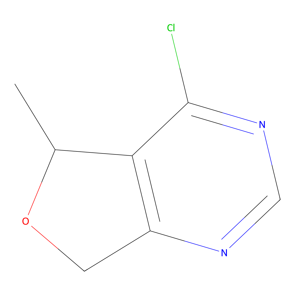 4-Chloro-5-methyl-5,7-dihydrofuro[3,4-D]pyrimidine molecular structure, CAS 1000984-97-3