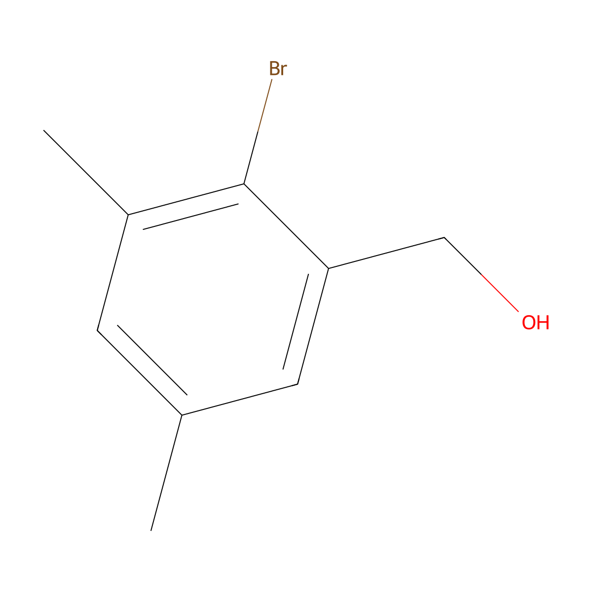 2-Bromo-3,5-dimethylbenzenemethanol molecular structure, CAS 1000990-17-9