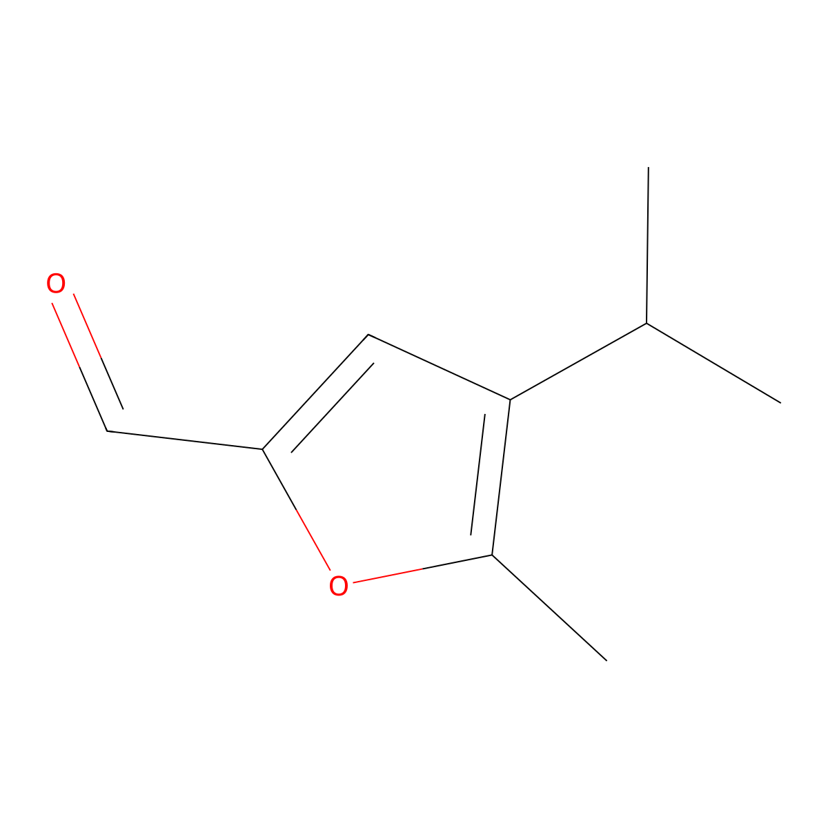 4-Isopropyl-5-methylfuran-2-carbaldehyde molecular structure, CAS 1000993-65-6