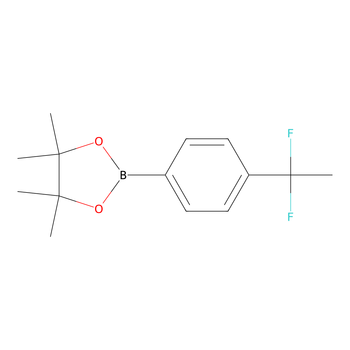 2-(4-(1,1-Difluoroethyl)phenyl)-4,4,5,5-tetramethyl-1,3,2-dioxaborolane molecular structure, CAS 1000994-94-4