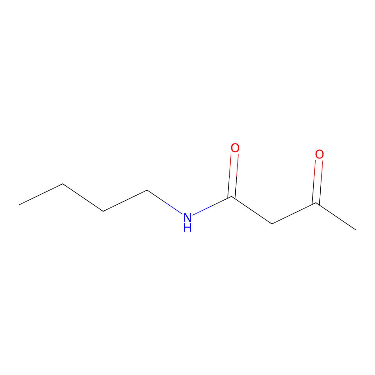 N-butyl-3-oxobutanamide molecular structure, CAS 1001-24-7