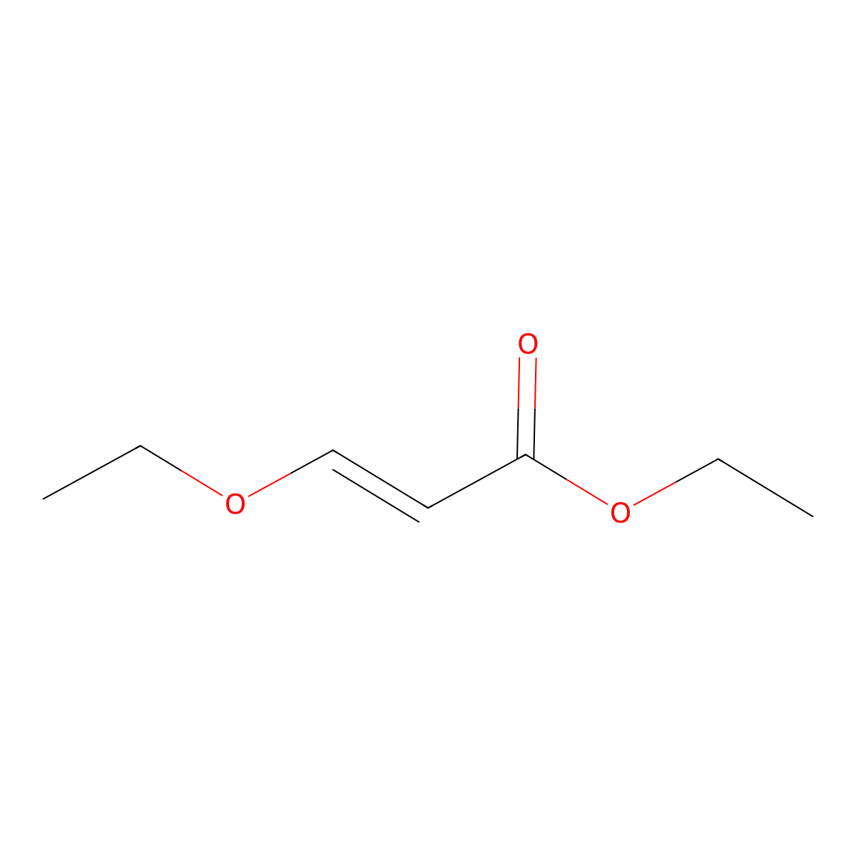 Ethyl 3-ethoxy-2-propenoate molecular structure, CAS 1001-26-9
