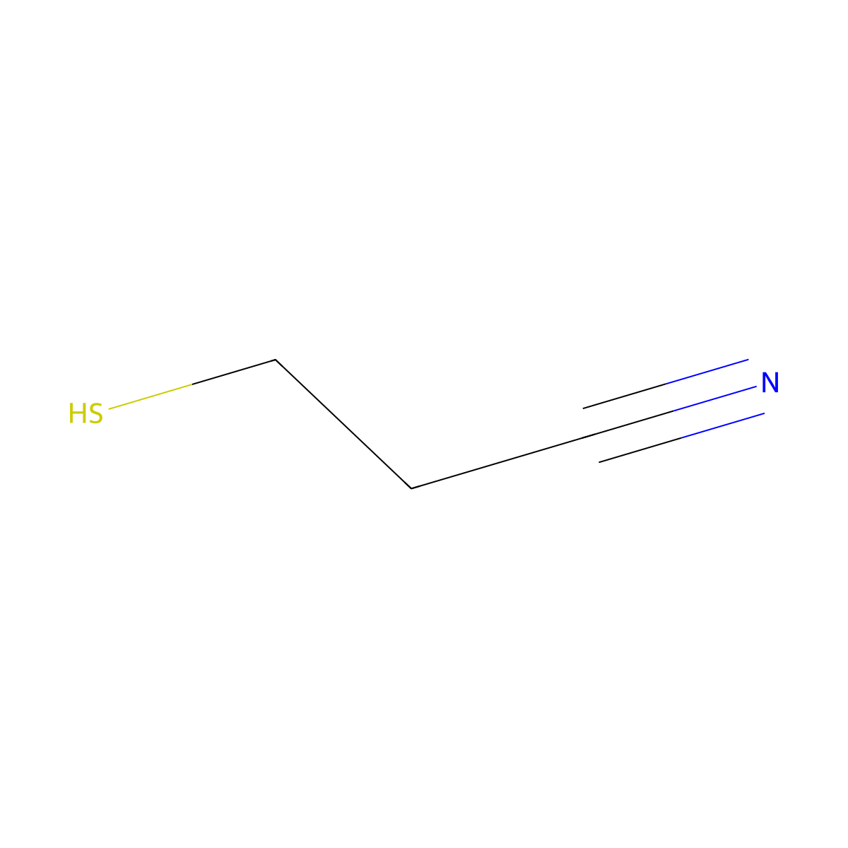 Propanenitrile, 3-mercapto- molecular structure, CAS 1001-58-7