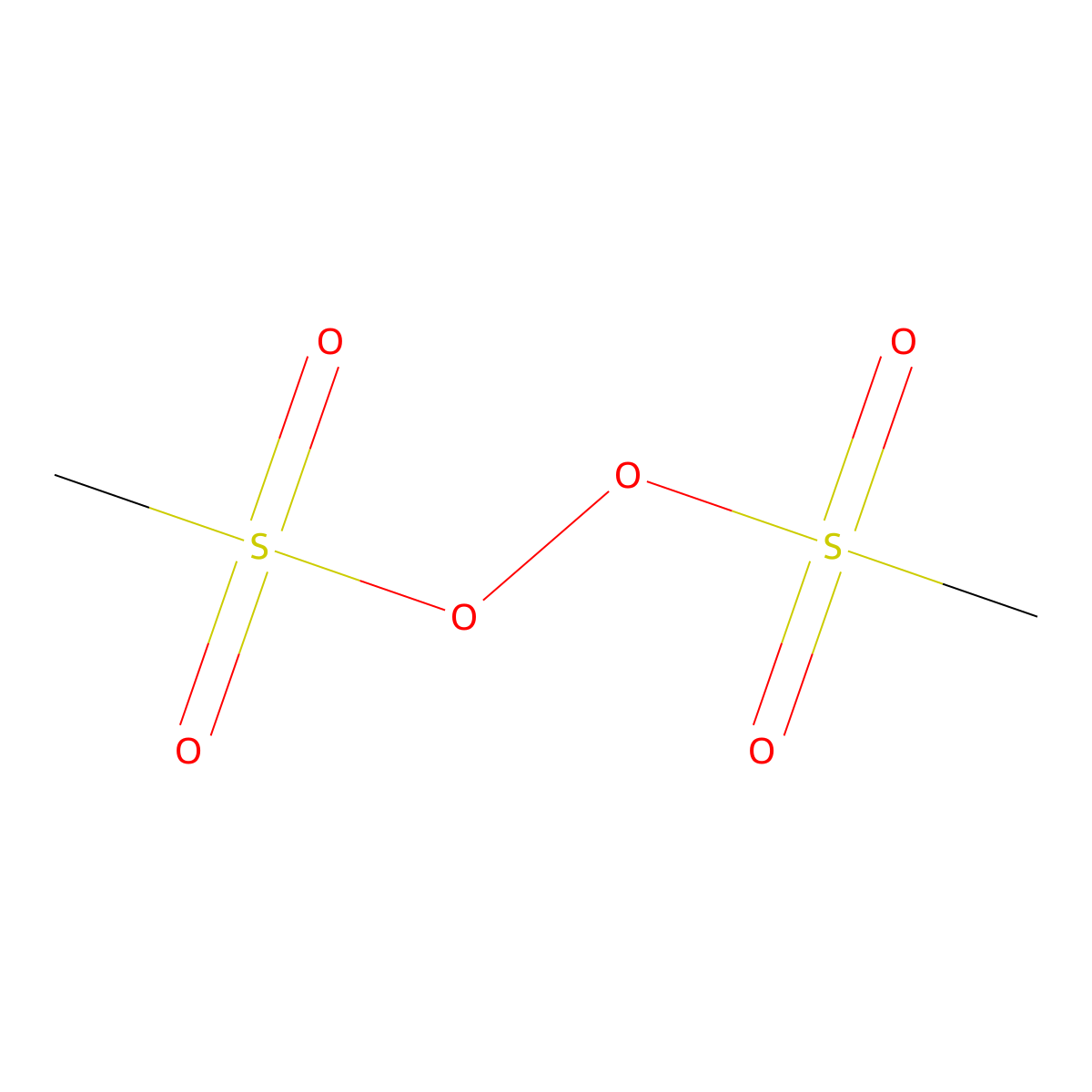 (((Methanesulfonyl)peroxy)sulfonyl)methane molecular structure, CAS 1001-62-3
