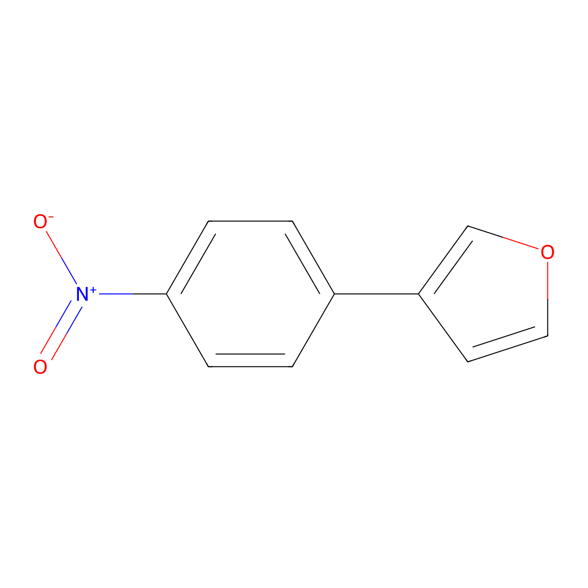 3-(4-Nitrophenyl)furan molecular structure, CAS 1001003-44-6