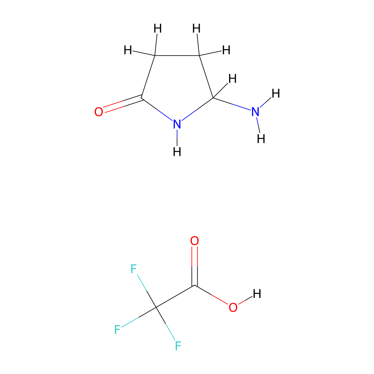 5-Aminopyrrolidin-2-one tfa molecular structure, CAS 100101-93-7