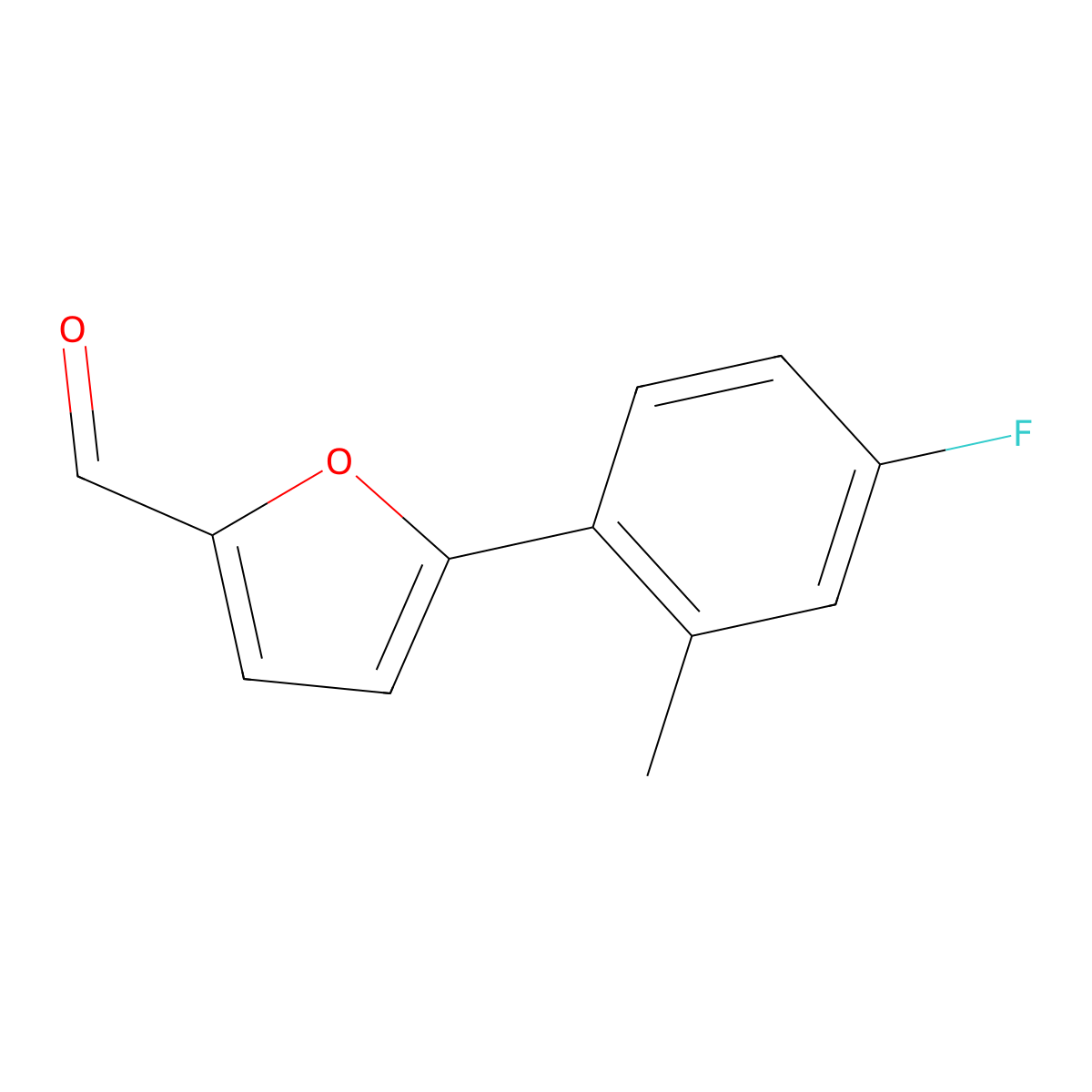 5-(4-Fluoro-2-methylphenyl)furan-2-carbaldehyde molecular structure, CAS 1001010-58-7