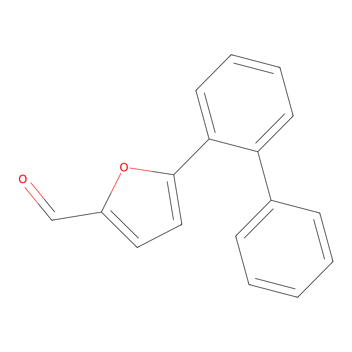 5-(Biphenyl-2-yl)furan-2-carbaldehyde molecular structure, CAS 1001010-69-0