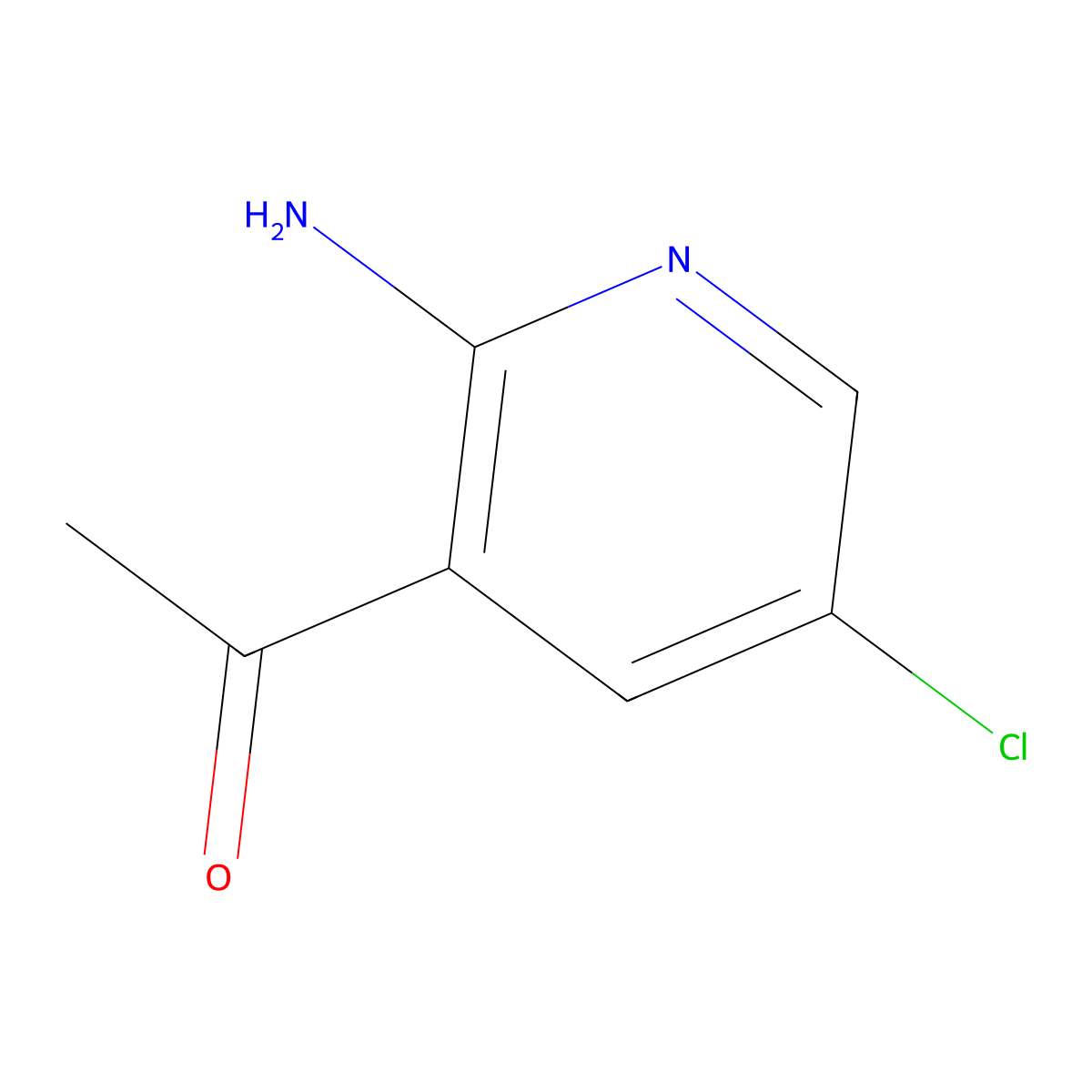 1-(2-Amino-5-chloropyridin-3-YL)ethanone molecular structure, CAS 1001014-88-5