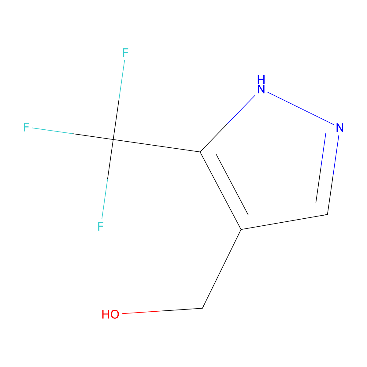 (3-Trifluoromethyl-1H-pyrazol-4-yl)methanol molecular structure, CAS 1001020-13-8