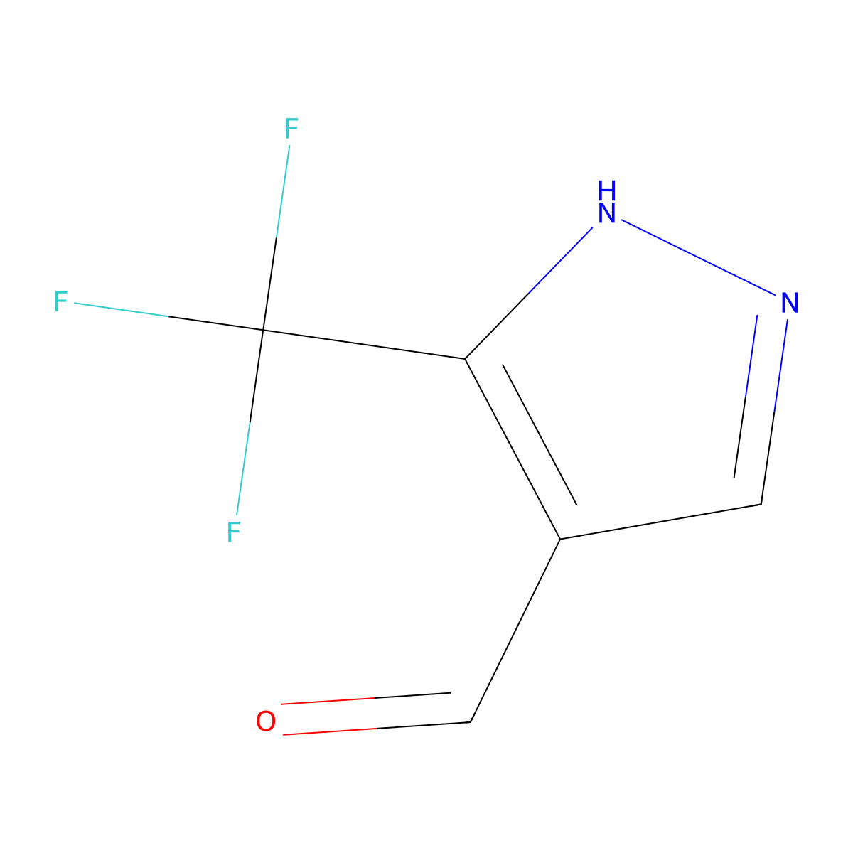 3-(trifluoromethyl)-1H-pyrazole-4-carbaldehyde molecular structure, CAS 1001020-14-9