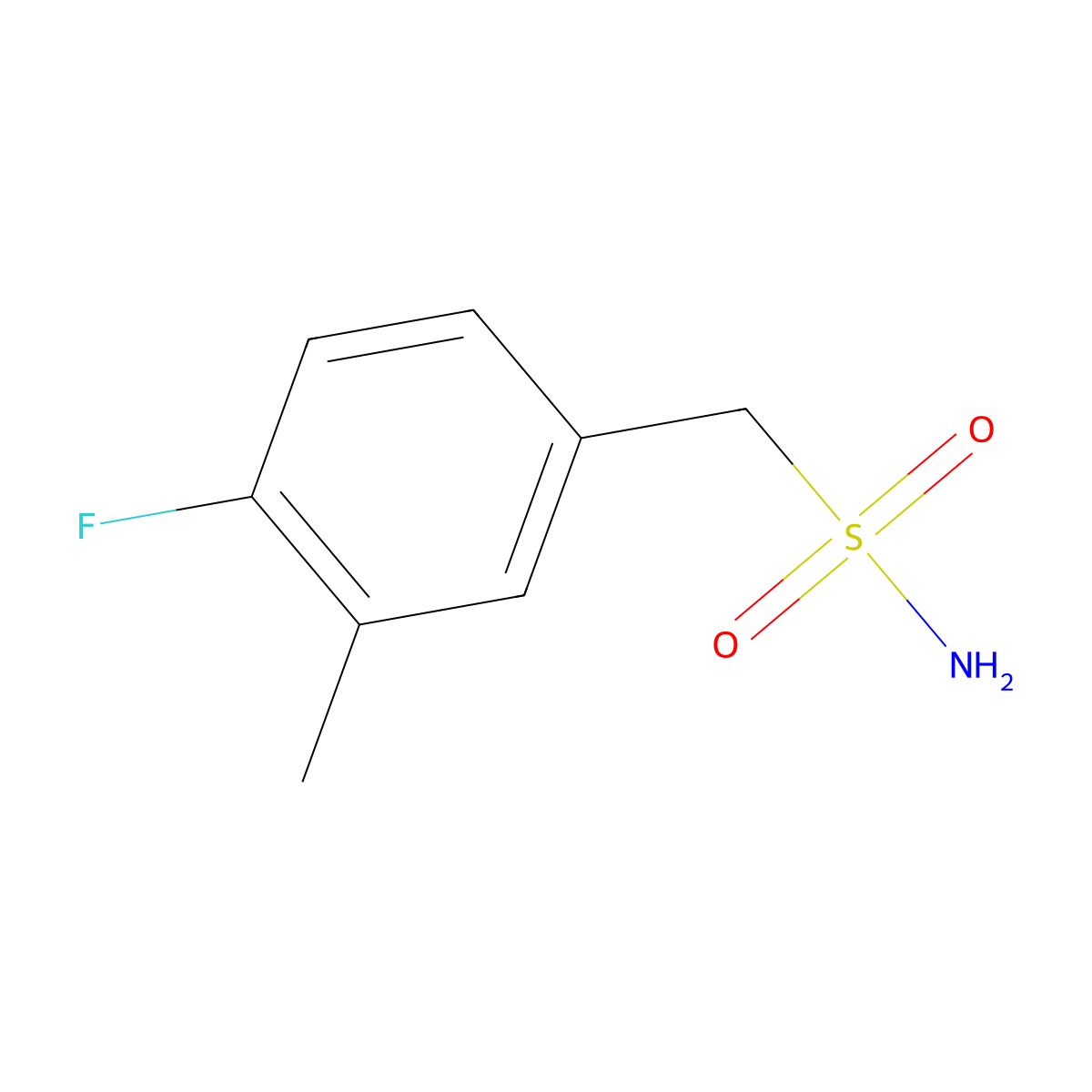 (4-Fluoro-3-methylphenyl)methanesulfonamide molecular structure, CAS 1001026-50-1