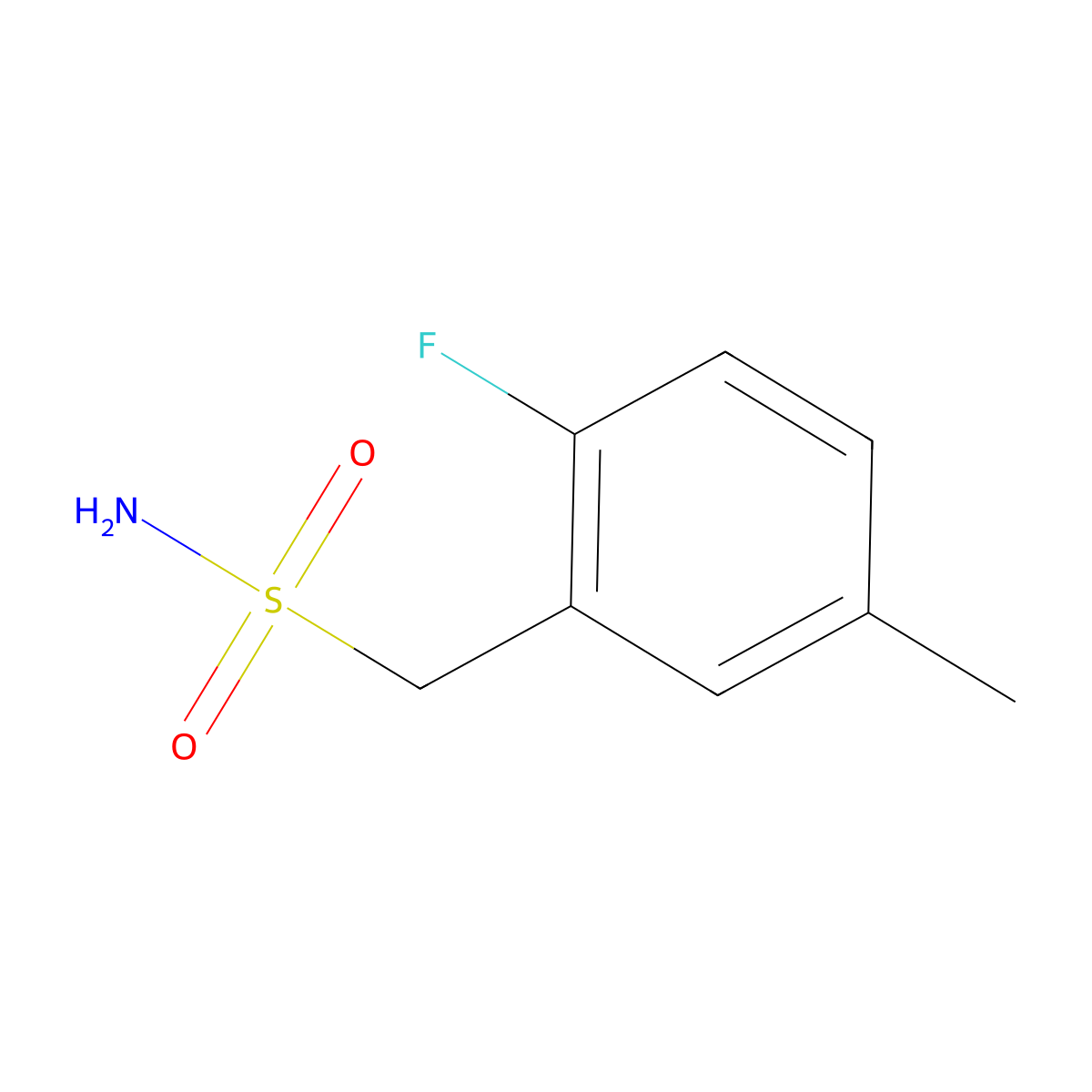 (2-Fluoro-5-methylphenyl)methanesulfonamide molecular structure, CAS 1001026-55-6