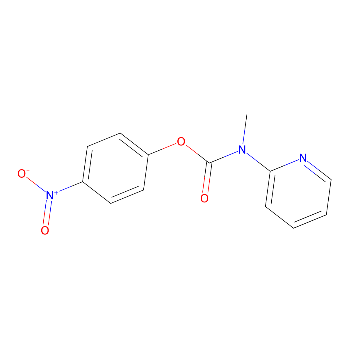 4-Nitrophenyl methylpyridin-2-ylcarbamate molecular structure, CAS 1001041-32-2