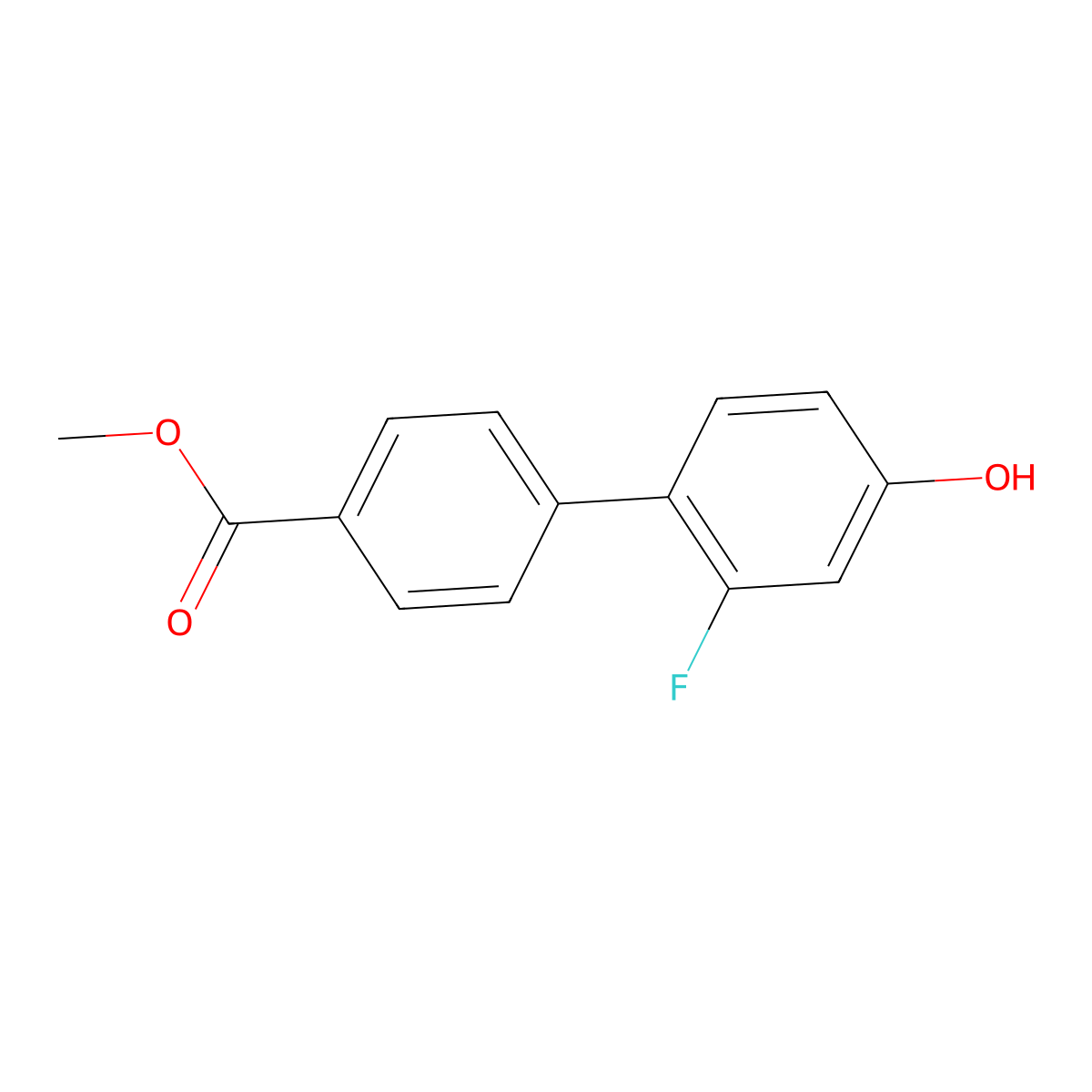 3-Fluoro-4-(4-methoxycarbonylphenyl)phenol molecular structure, CAS 1001054-24-5