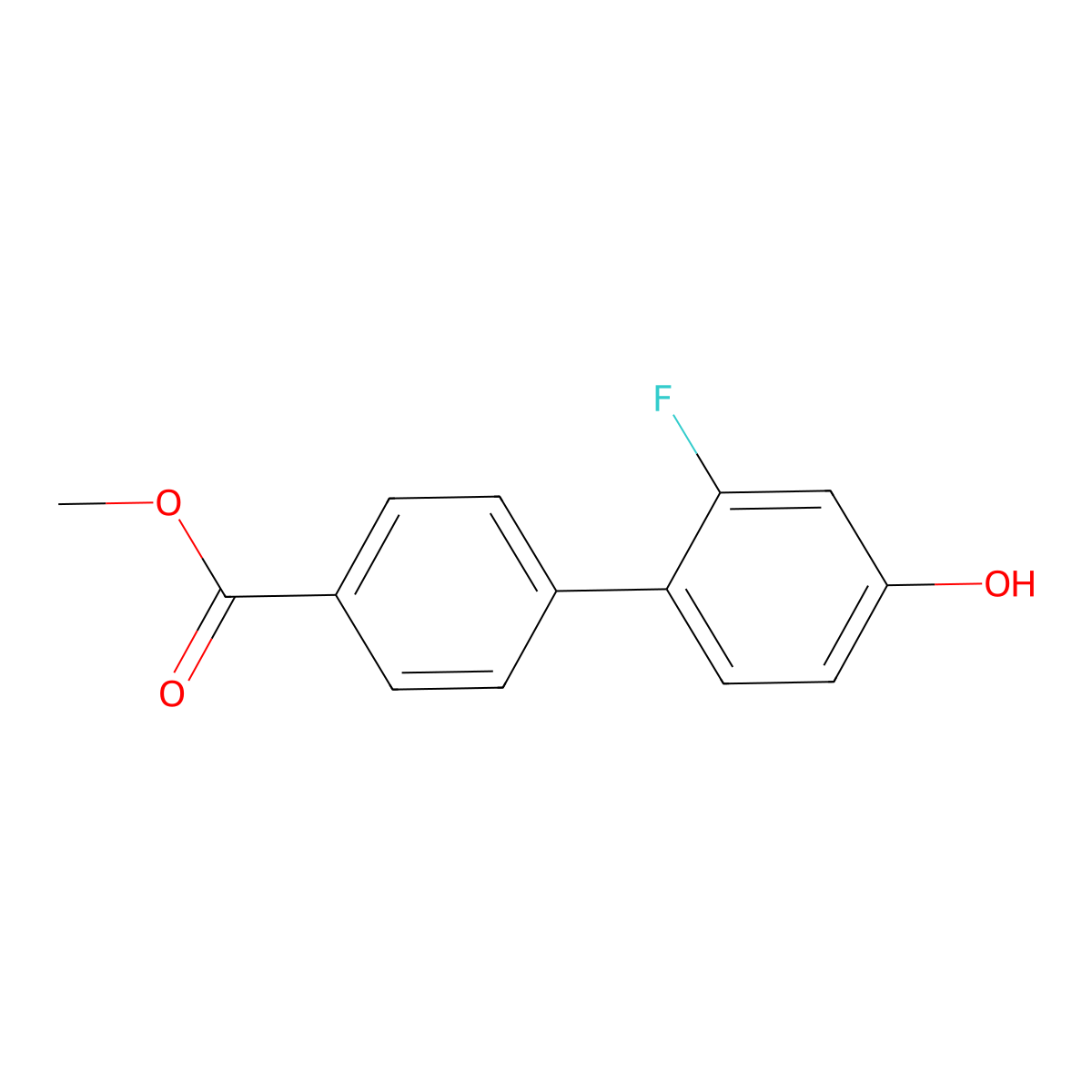 3-Fluoro-4-(4-methoxycarbonylphenyl)phenol molecular structure, CAS 1001054-24-5