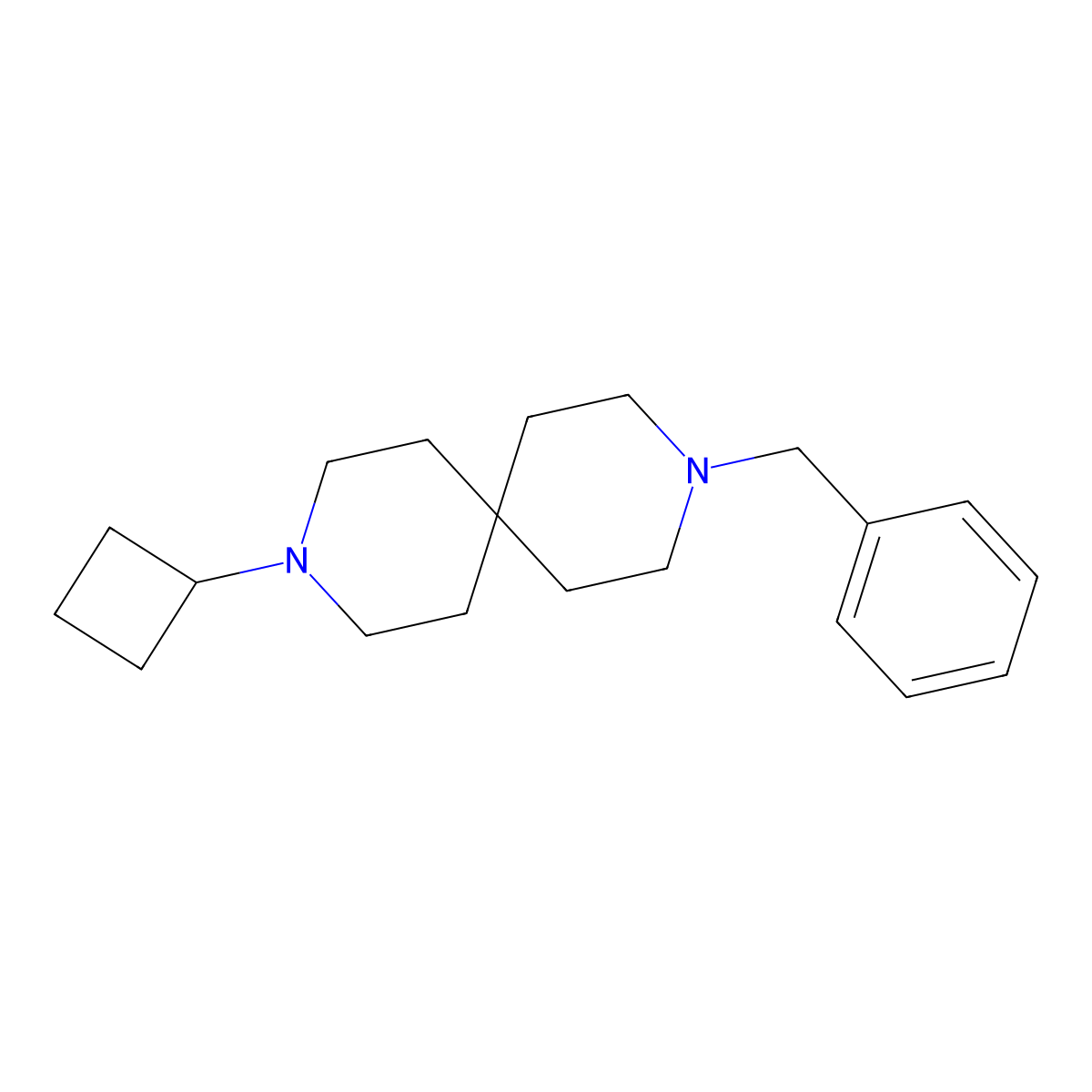 3-Benzyl-9-cyclobutyl-3,9-diazaspiro[5.5]undecane molecular structure, CAS 1001054-49-4