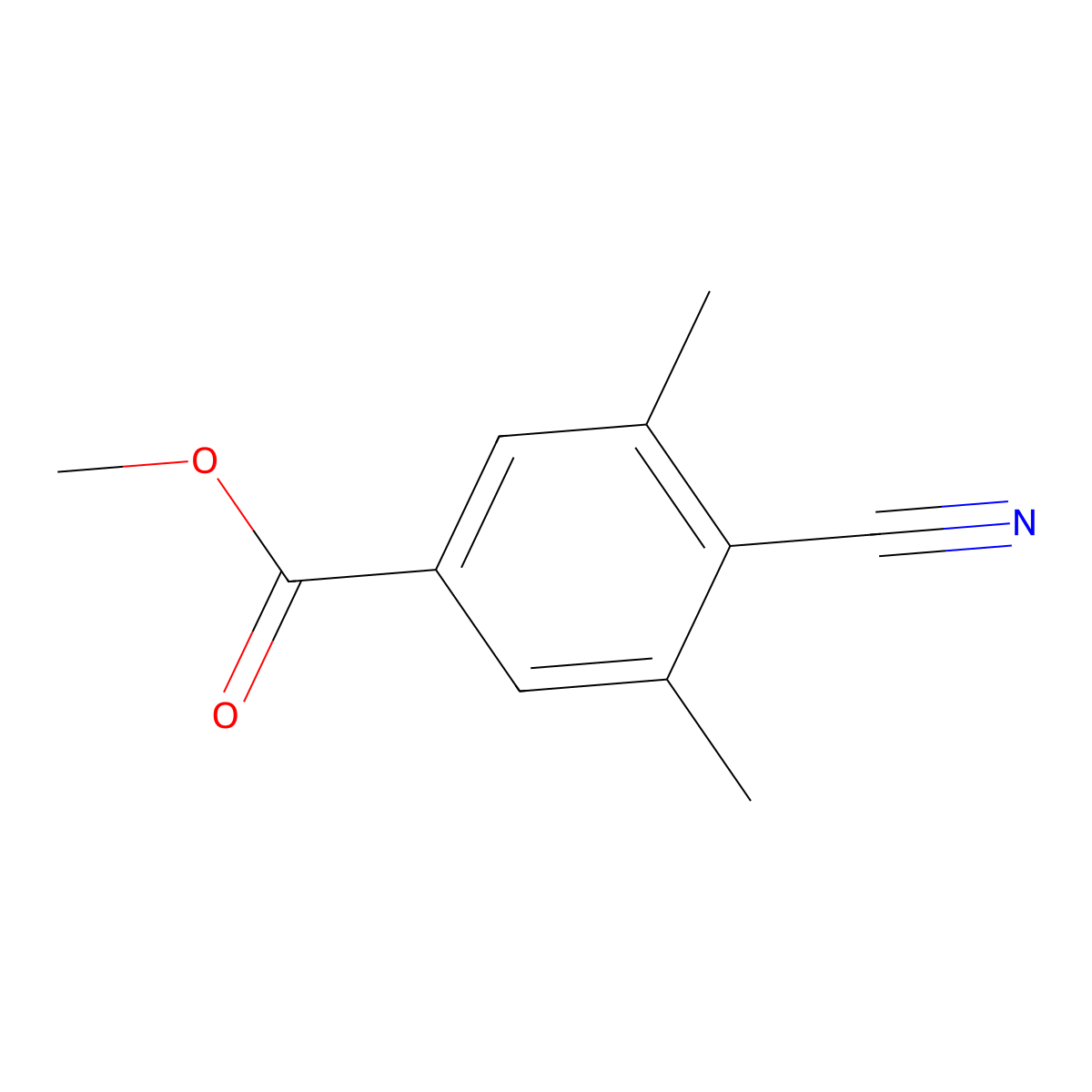 Methyl 4-cyano-3,5-dimethylbenzoate molecular structure, CAS 1001055-67-9