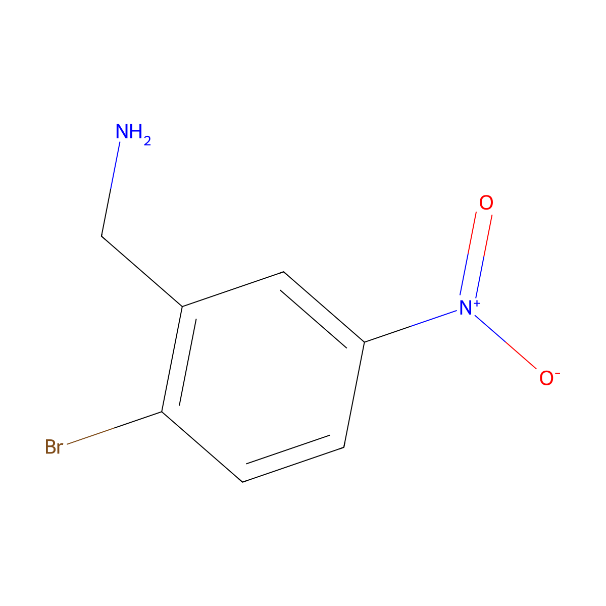2-Bromo-5-nitrobenzylamine molecular structure, CAS 1001057-04-0