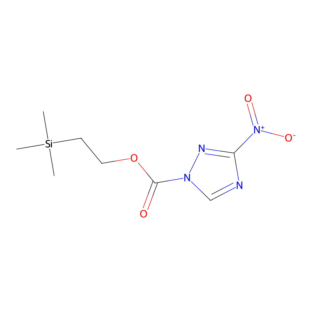 2-(Trimethylsilyl)ethyl 3-nitro-1H-1,2,4-triazole-1-carboxylate molecular structure, CAS 1001067-09-9