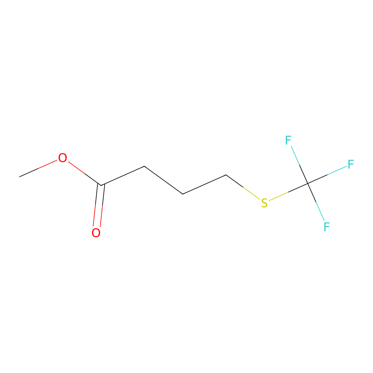 Methyl 4-[(trifluoromethyl)sulfanyl]butanoate molecular structure, CAS 1001079-07-7