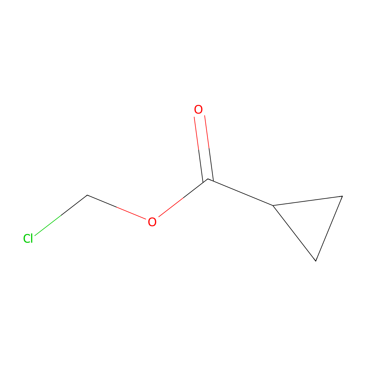 Chloromethyl cyclopropanecarboxylate molecular structure, CAS 100108-45-0