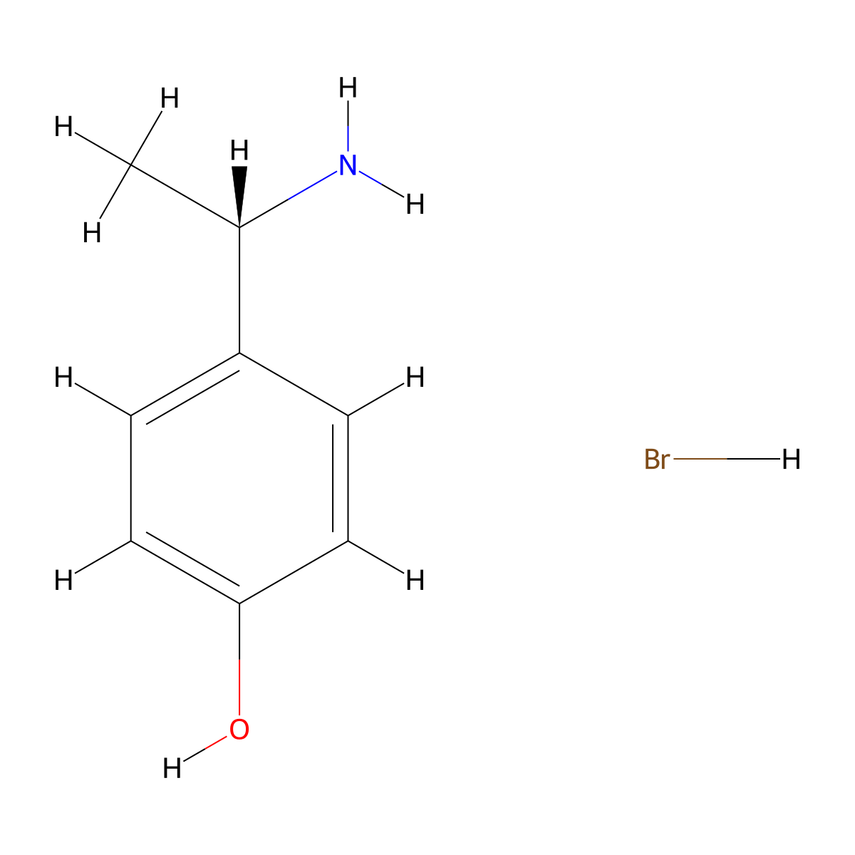 (S)-4-(1-Aminoethyl)phenol hydrobromide molecular structure, CAS 1001094-89-8