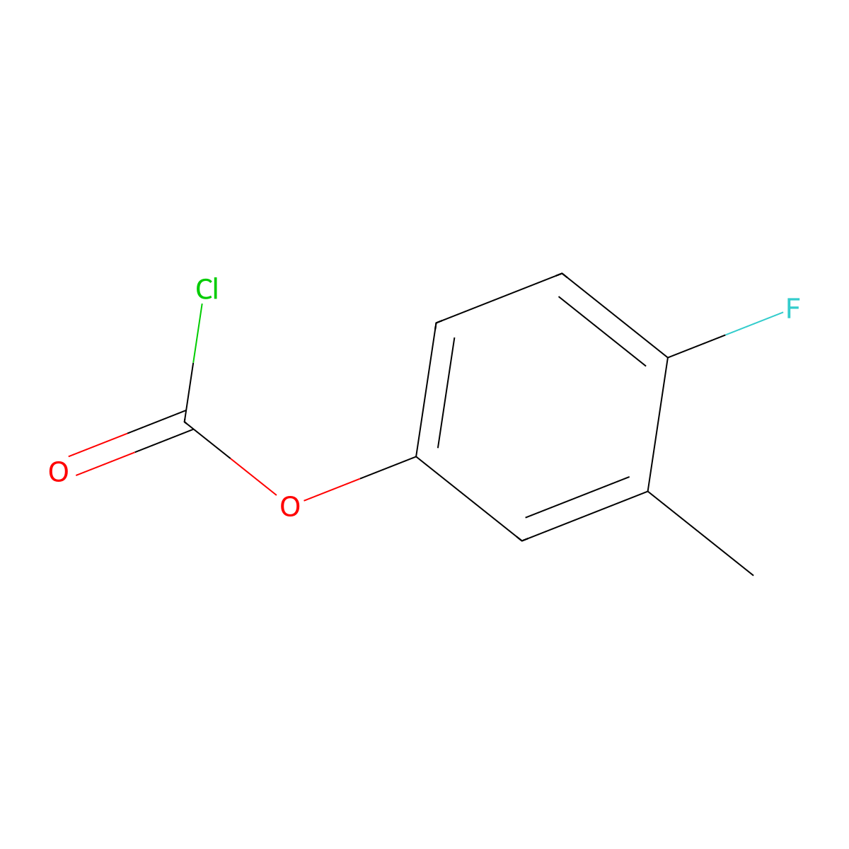 4-Fluoro-3-methylphenyl carbonochloridate molecular structure, CAS 1001095-14-2