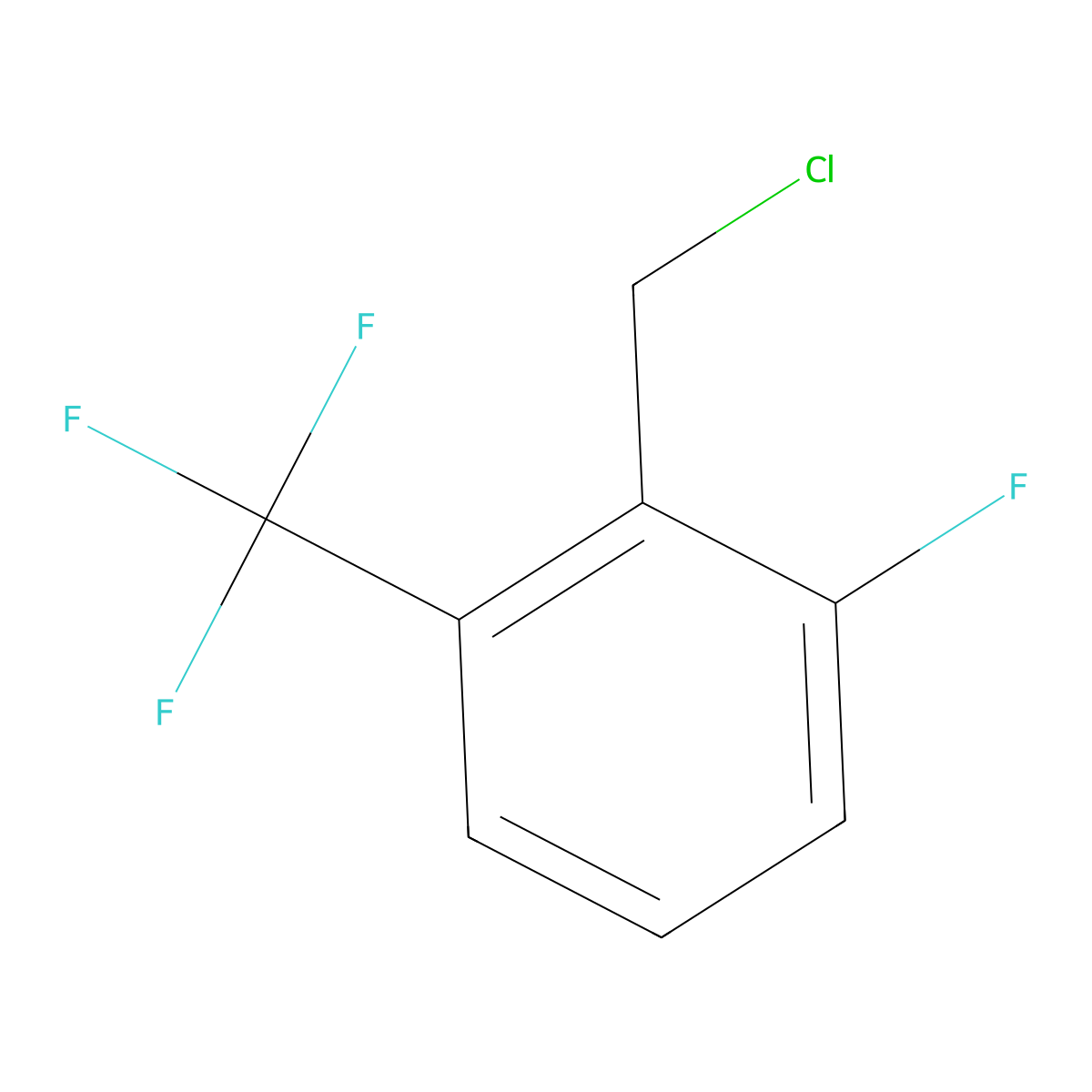 2-(Chloromethyl)-1-fluoro-3-(trifluoromethyl)benzene molecular structure, CAS 1001096-10-1