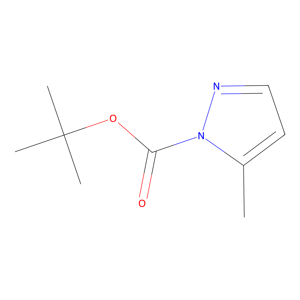 5-Methyl-pyrazole-1-carboxylic acid tert-butyl ester molecular structure, CAS 1001096-26-9