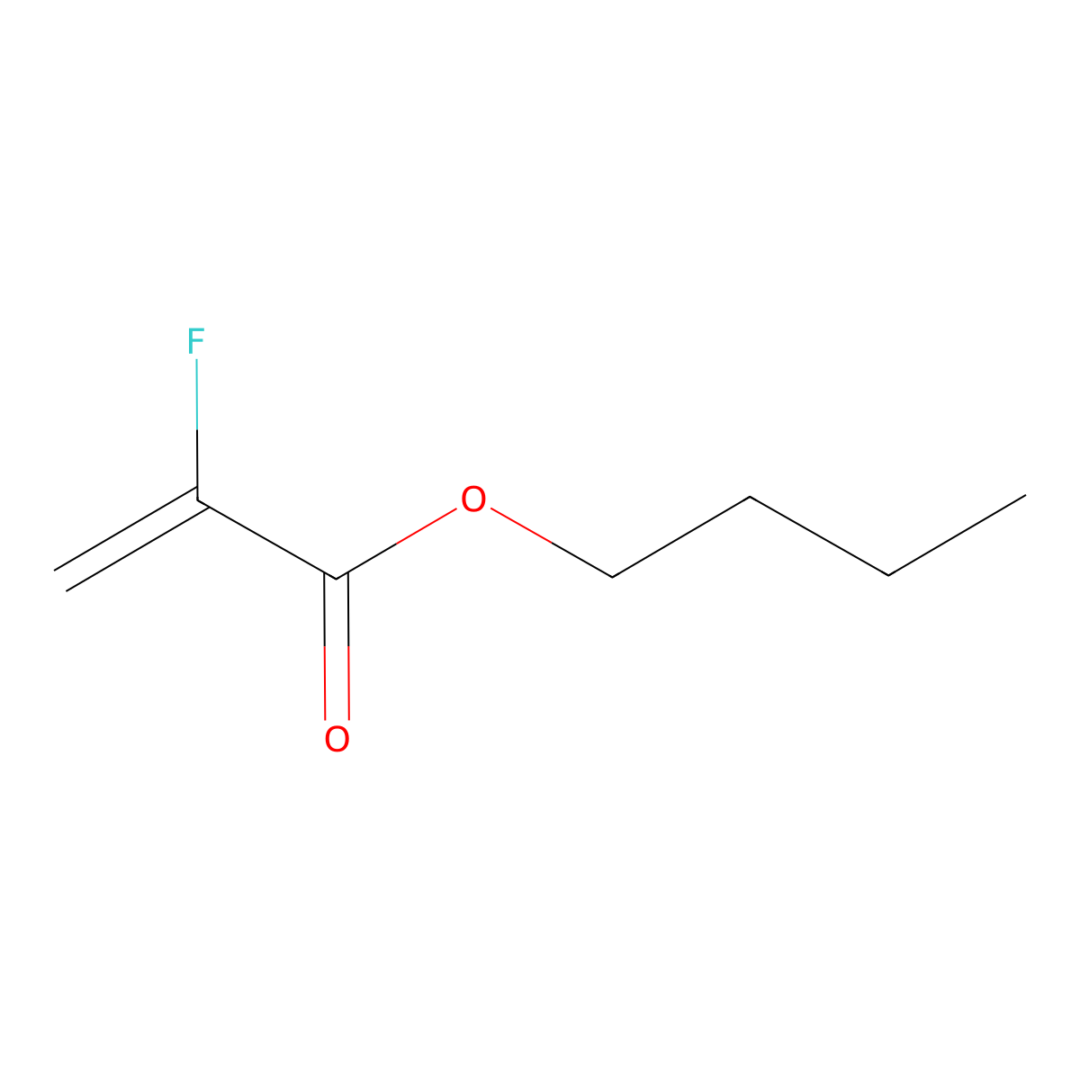 Butyl 2-fluoroprop-2-enoate molecular structure, CAS 10011-39-9