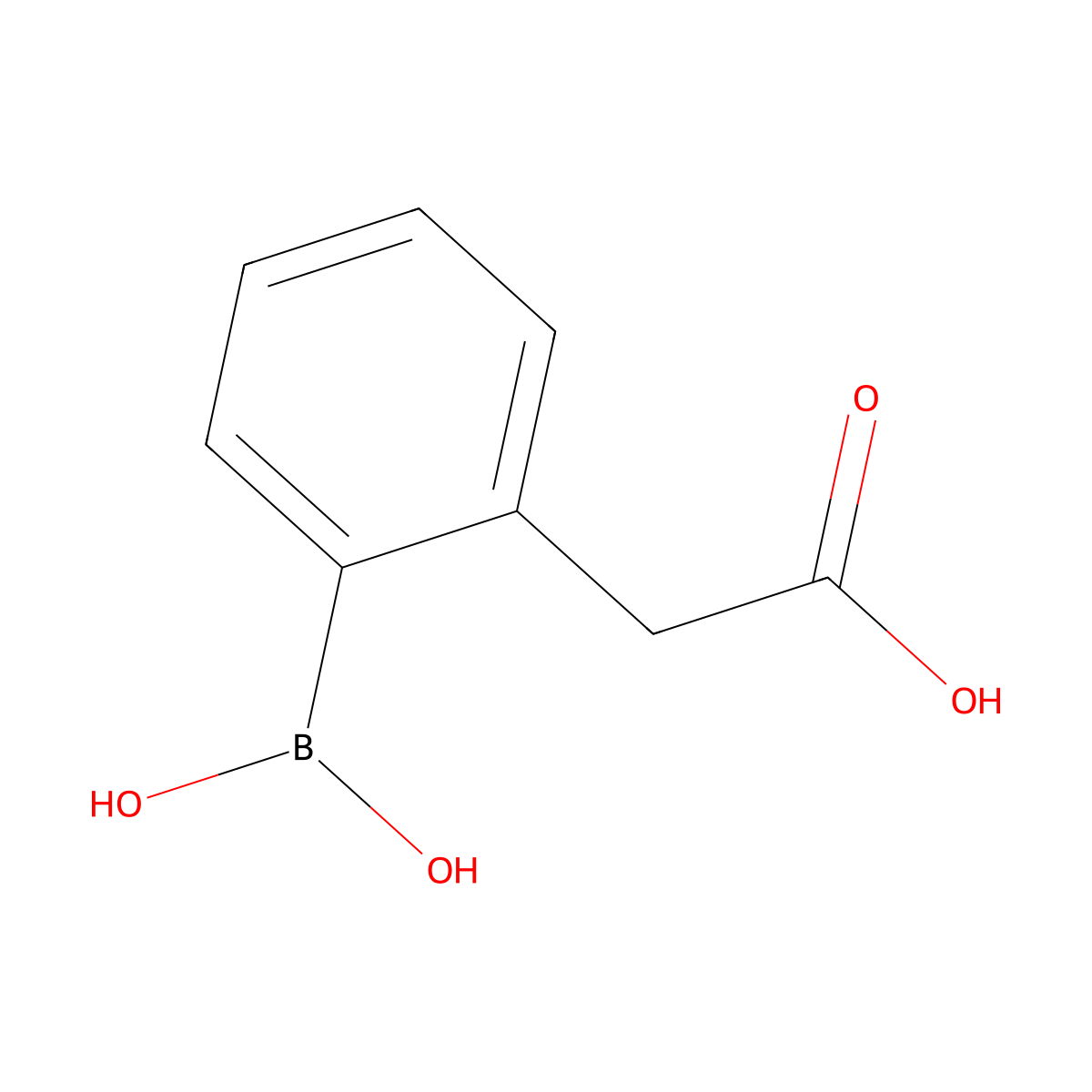 2-(2-Boronophenyl)acetic acid molecular structure, CAS 1001108-64-0