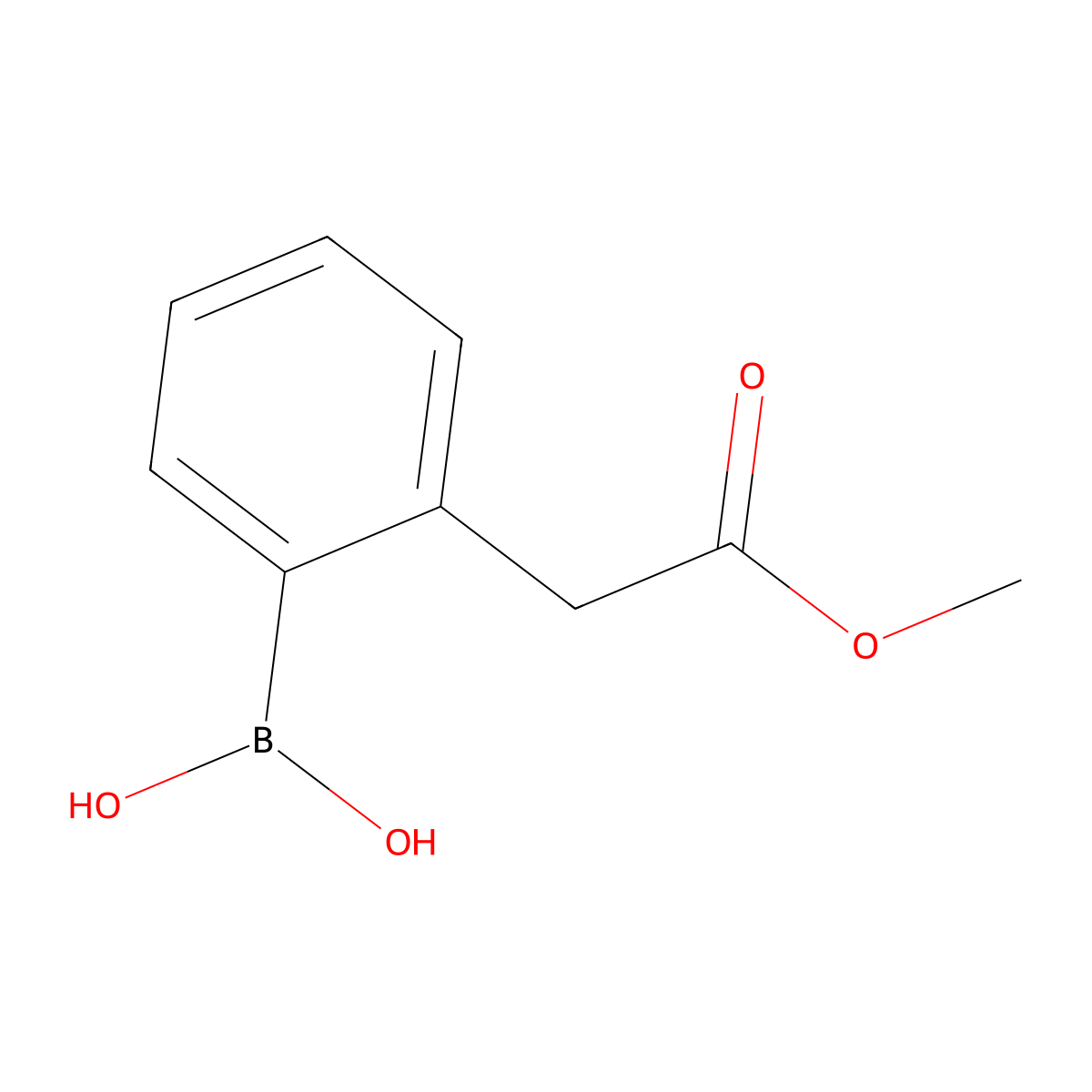 (2-(2-Methoxy-2-oxoethyl)phenyl)boronic acid molecular structure, CAS 1001108-67-3