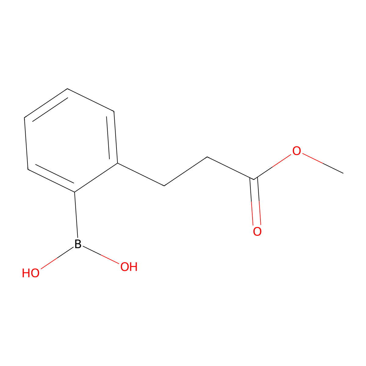 (2-(3-Methoxy-3-oxopropyl)phenyl)boronic acid molecular structure, CAS 1001108-72-0