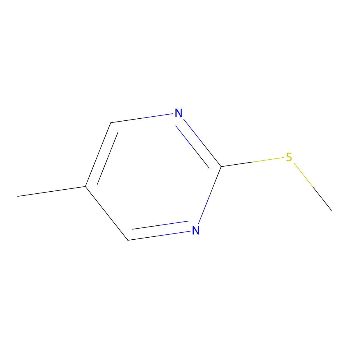 5-Methyl-2-(methylsulfanyl)pyrimidine molecular structure, CAS 100114-24-7