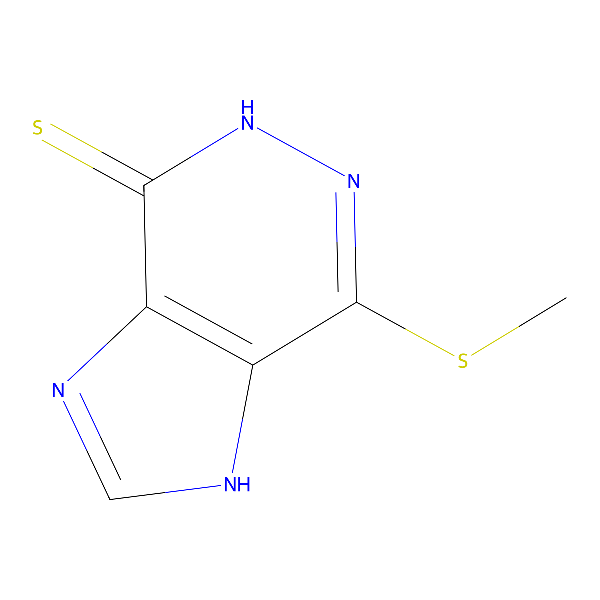 4-(methylsulfanyl)-1H-imidazo[4,5-d]pyridazin-7-yl hydrosulfide molecular structure, CAS 100114-30-5