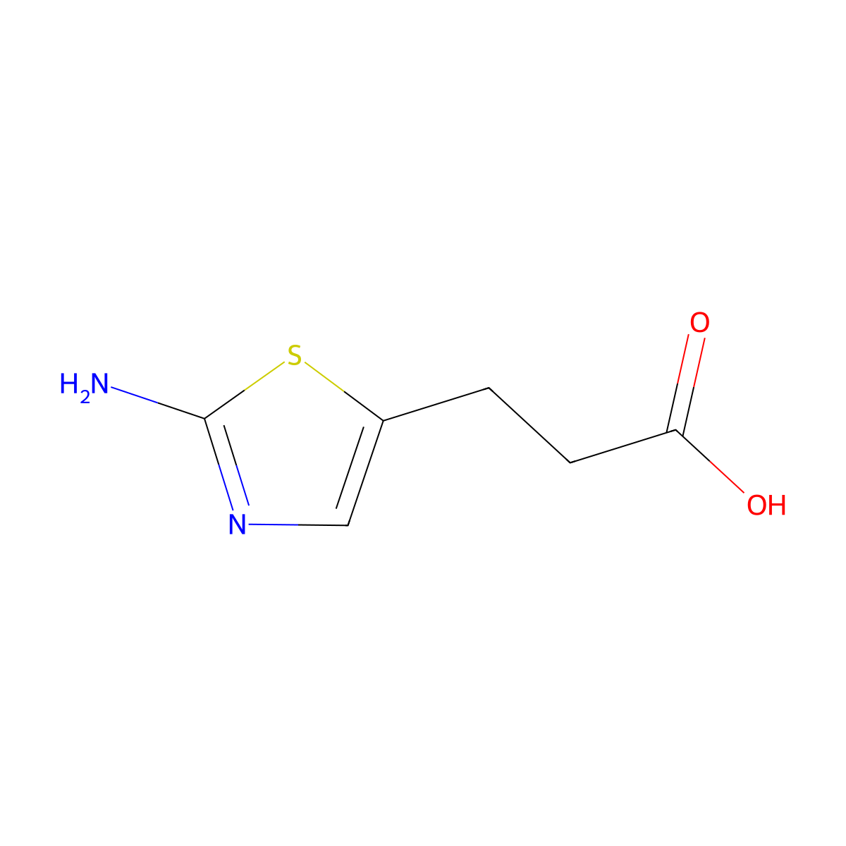 3-(2-Aminothiazol-5-yl)propanoic acid molecular structure, CAS 100114-40-7
